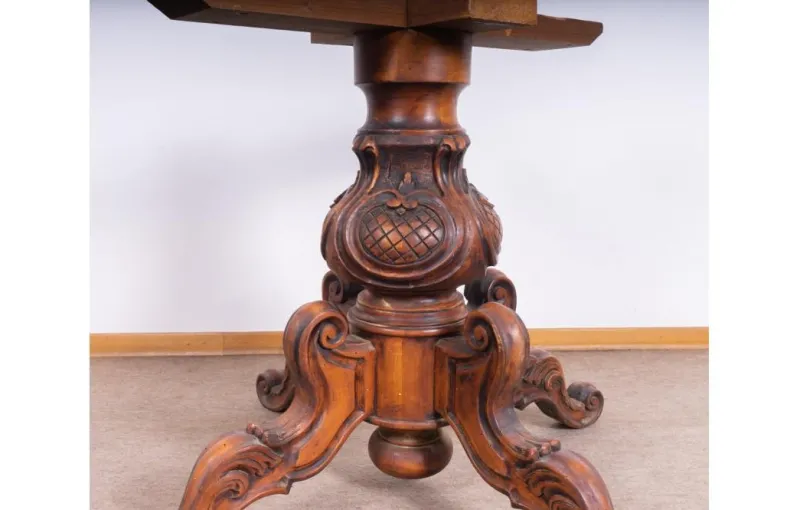 Pamono Carved Wooden Table Base> Coffee & Side Tables