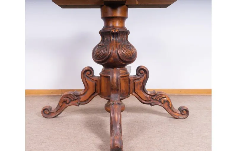 Pamono Carved Wooden Table Base> Coffee & Side Tables
