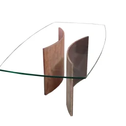 Pamono Casadecor Dining Table in Limestone and Raw Iron by Joaquín Moll for Meddel Spain> Tables