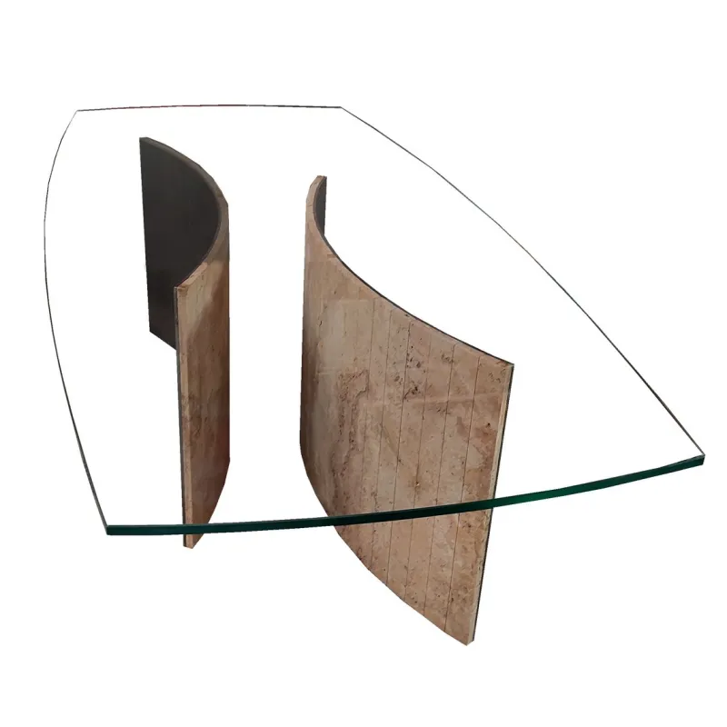 Pamono Casadecor Dining Table in Limestone and Raw Iron by Joaquín Moll for Meddel Spain> Tables