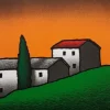 Pamono Casali e cipresso, 1997 Tino Stefanoni> Minimalist