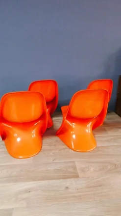 Pamono Casalino Children's Chair by Alexander Begge for Casala, 1970s, Set of 4> Children's Chairs
