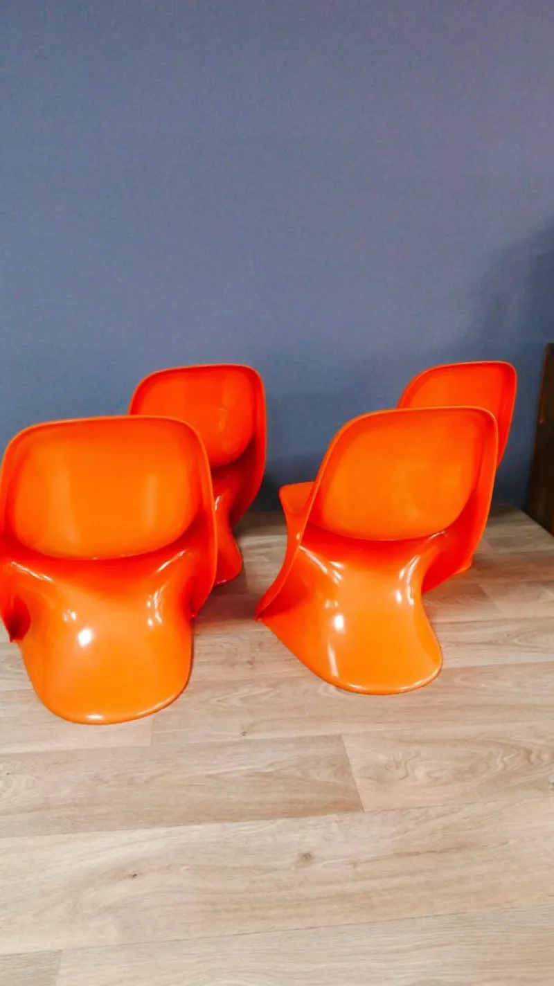 Pamono Casalino Children's Chair by Alexander Begge for Casala, 1970s, Set of 4> Children's Chairs