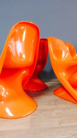 Pamono Casalino Children's Chair by Alexander Begge for Casala, 1970s, Set of 4><noscript><img width=