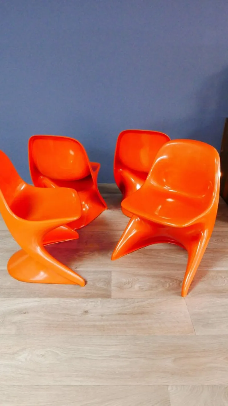 Pamono Casalino Children's Chair by Alexander Begge for Casala, 1970s, Set of 4> Children's Chairs