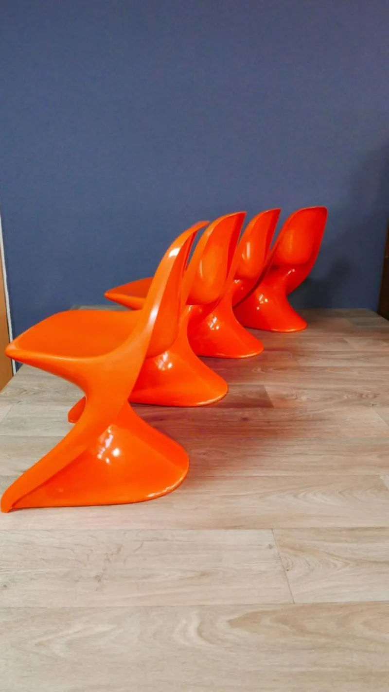 Pamono Casalino Children's Chair by Alexander Begge for Casala, 1970s, Set of 4> Children's Chairs