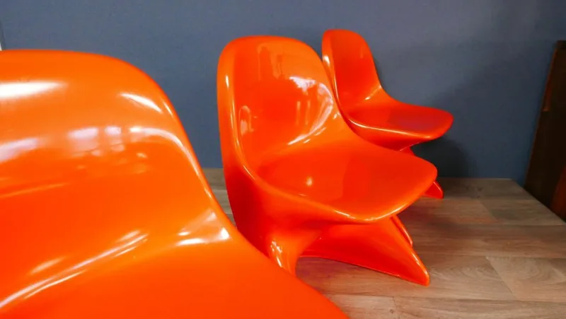 Pamono Casalino Children's Chair by Alexander Begge for Casala, 1970s, Set of 4> Children's Chairs