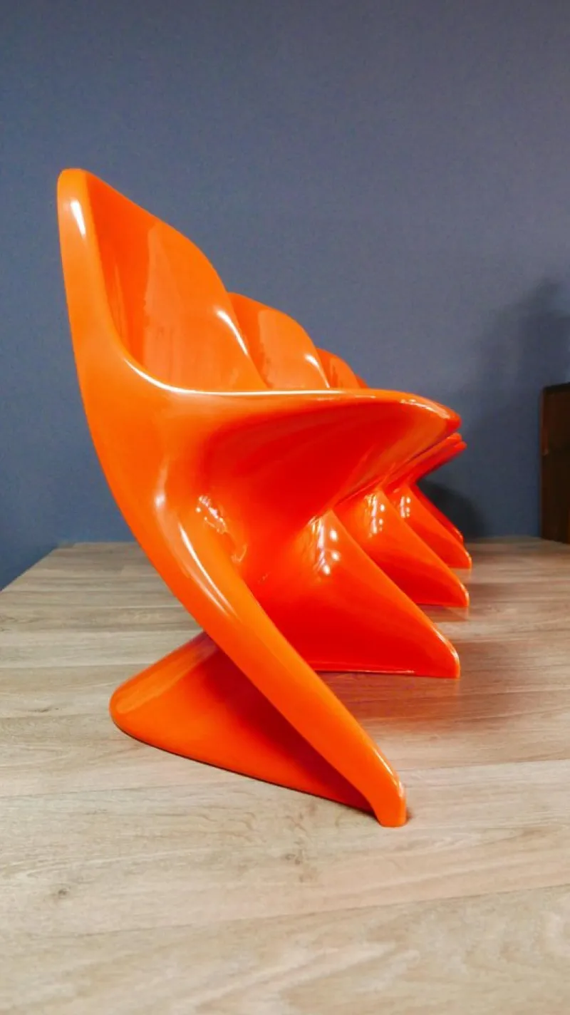 Pamono Casalino Children's Chair by Alexander Begge for Casala, 1970s, Set of 4> Children's Chairs