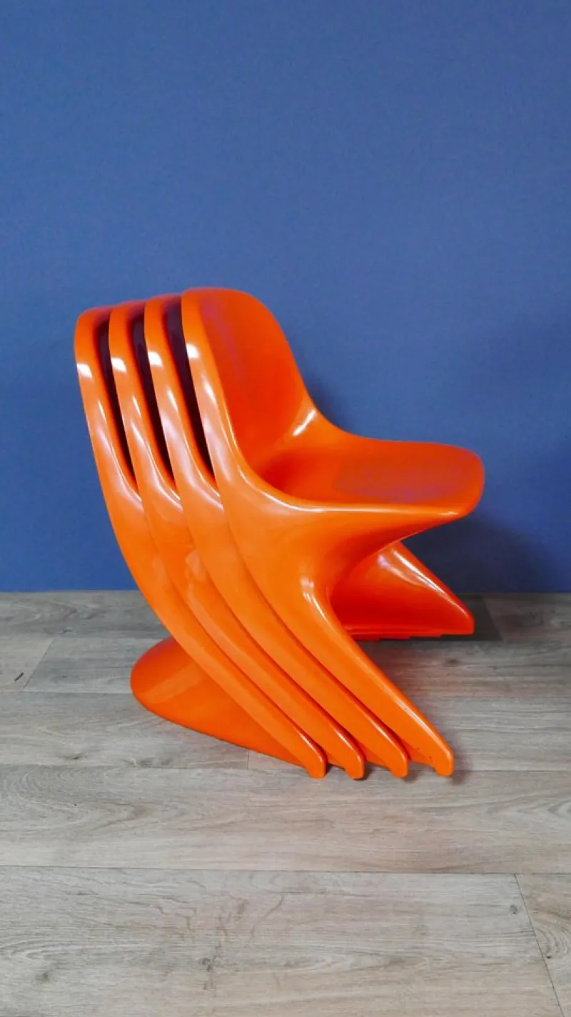 Pamono Casalino Children's Chair by Alexander Begge for Casala, 1970s, Set of 4> Children's Chairs