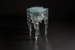 Pamono Cascata Side Table in Crystal Glass by Barberini & Gunnell><noscript><img width=