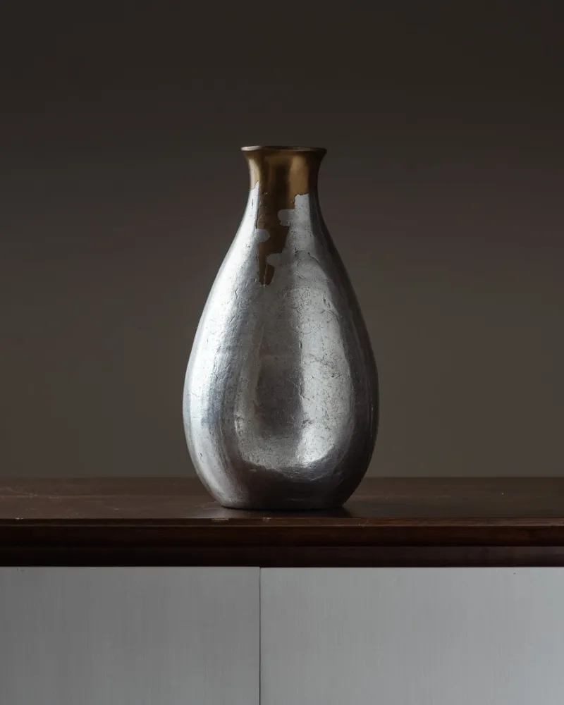 Pamono Cast Aluminum Vase from Philippe Jean, 1970s> Vases