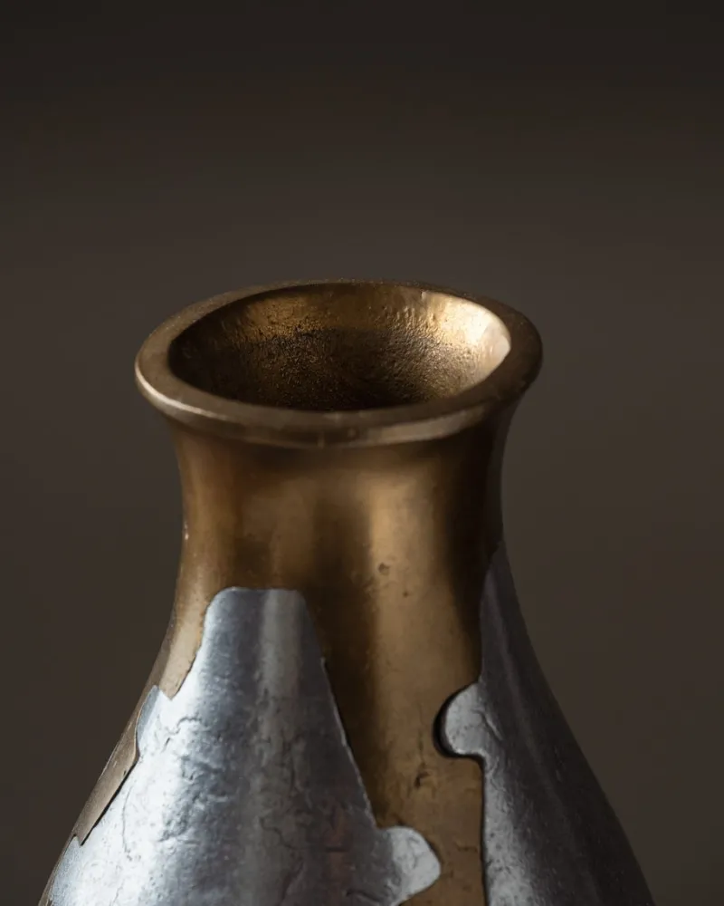 Pamono Cast Aluminum Vase from Philippe Jean, 1970s> Vases