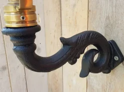 Pamono Cast Iron and Copper Wall Lantern><noscript><img width=
