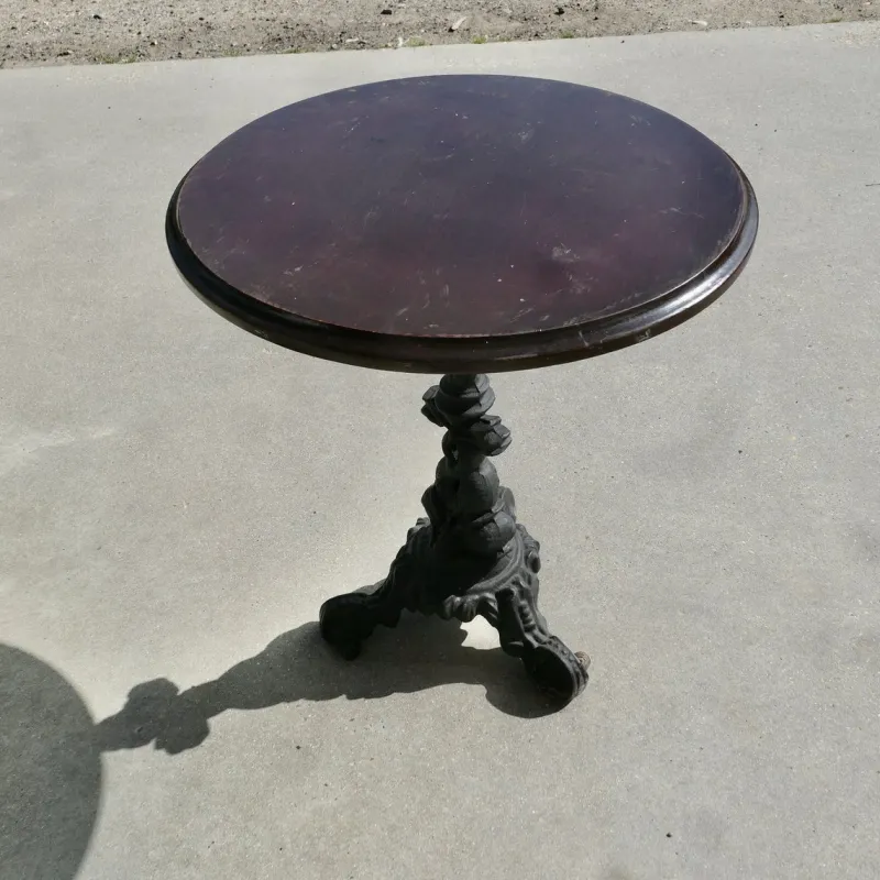 Sale Pamono Cast Iron and Oak Pub Table, 1950s