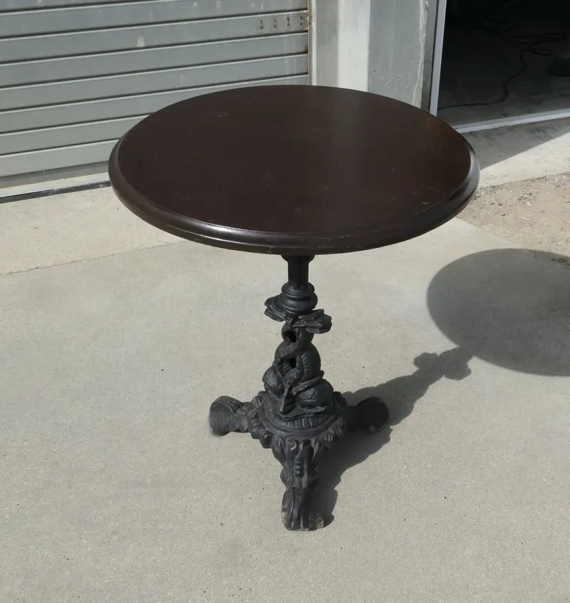 Sale Pamono Cast Iron and Oak Pub Table, 1950s
