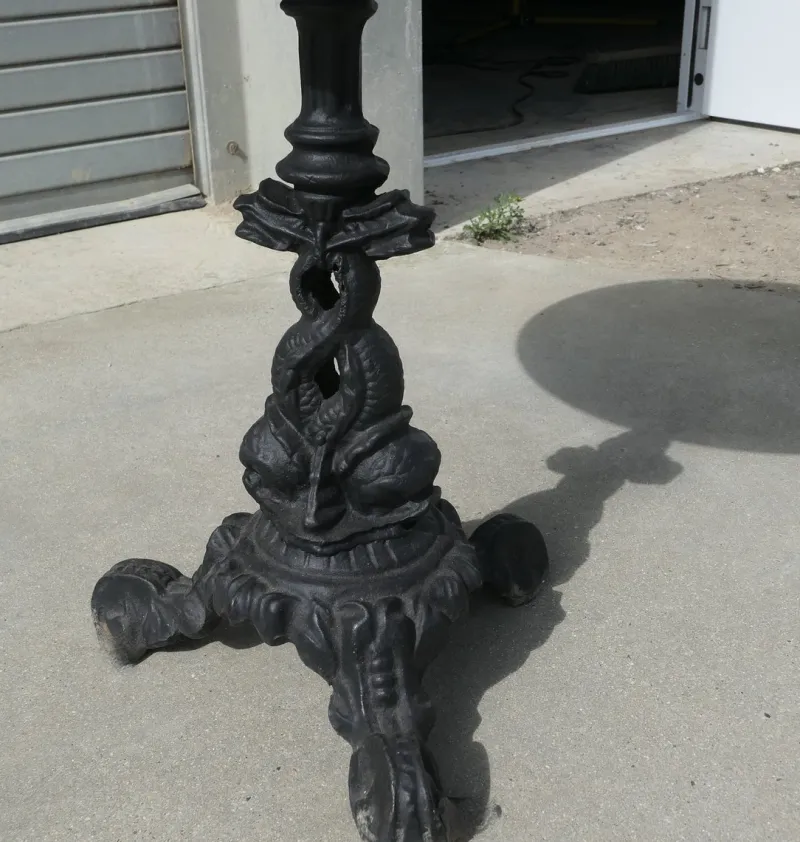 Sale Pamono Cast Iron and Oak Pub Table, 1950s