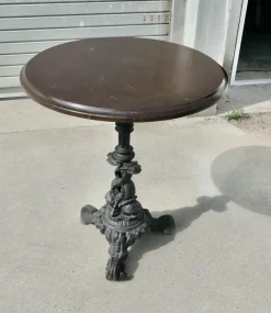 Sale Pamono Cast Iron and Oak Pub Table, 1950s