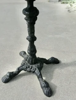 Pamono Cast Iron and Oak Pub Table Garden Table, 1950s><noscript><img width=