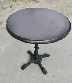 Pamono Cast Iron and Oak Pub Table Garden Table, 1950s><noscript><img width=