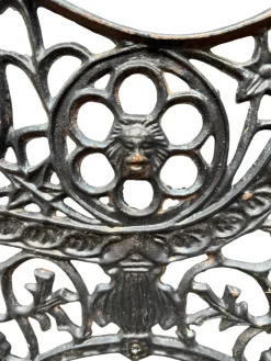 Pamono Cast Iron and Wood Bench, 1960><noscript><img width=