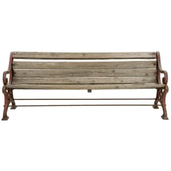 Outlet Pamono Cast Iron and Wood Garden Bench
