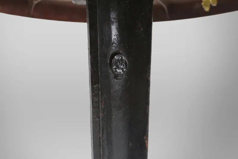 Pamono Cast Iron Bistro Table with Bakelite Top from Louis Vuitton, France, 1930s> Garden Tables