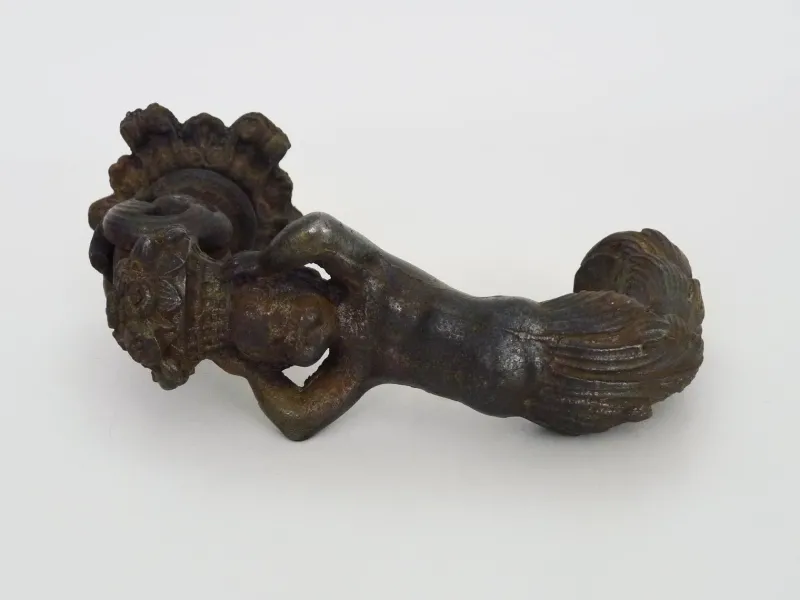 Pamono Cast Iron Cherub Angel Door Knocker, 1800s> Architectural Elements