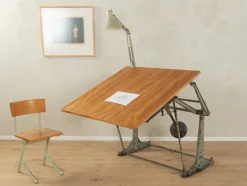 Pamono Cast Iron Drawing Table, 1950s><noscript><img width=