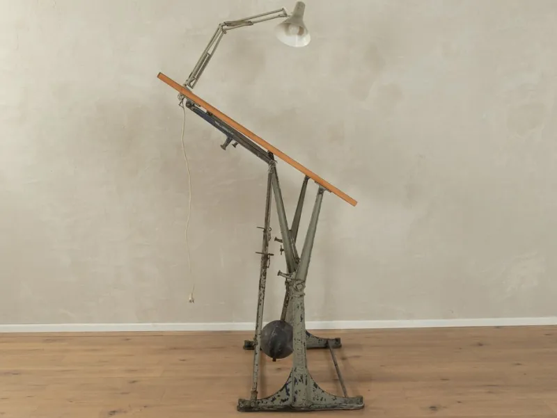 Pamono Cast Iron Drawing Table, 1950s> Desks