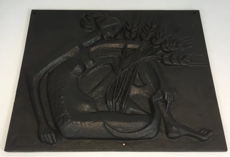Pamono Cast Iron Fireback, 1950s> Fireplaces And Mantels