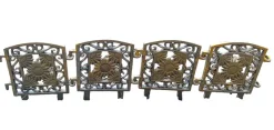 Best Pamono Cast Iron Flower Borders Garden Fences , 1950s, Set of 28