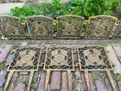 Best Pamono Cast Iron Flower Borders Garden Fences , 1950s, Set of 28
