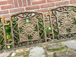 Best Pamono Cast Iron Flower Borders Garden Fences , 1950s, Set of 28