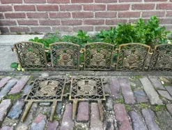 Best Pamono Cast Iron Flower Borders Garden Fences , 1950s, Set of 28