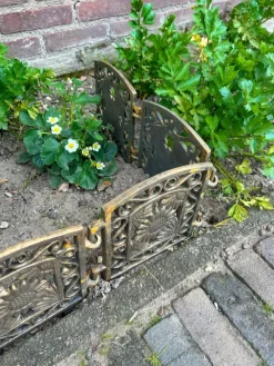 Best Pamono Cast Iron Flower Borders Garden Fences , 1950s, Set of 28