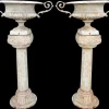 Best Pamono Cast Iron Flower Pot with Ears on Roman Column Vase Planter, Set of 2