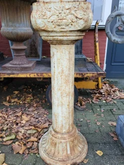 Best Pamono Cast Iron Flower Pot with Ears on Roman Column Vase Planter, Set of 2
