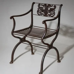 Outlet Pamono Cast Iron Garden Chairs after Karl Friedrich Schinkel from Lauchhammer Foundry, 20th Century, Set of 2