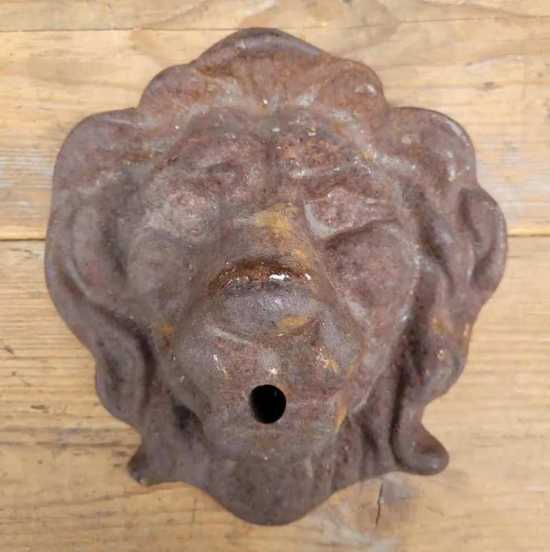 Hot Pamono Cast Iron Gargoyle Lion Fountain Water Ornament