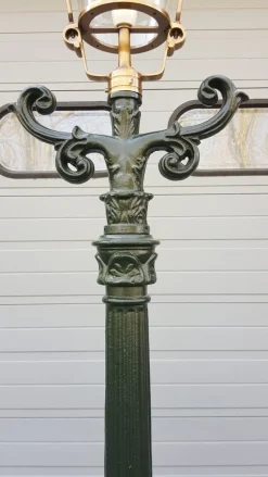 Pamono Cast Iron Lamp Post Romantica with Round Copper Lantern><noscript><img width=