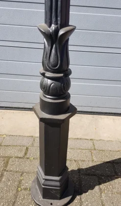 Sale Pamono Cast Iron Lamp Post with Round Copper Lantern