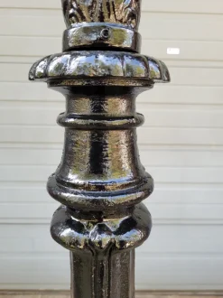 Pamono Cast Iron Lamp with Square Cast Iron Lantern><noscript><img width=