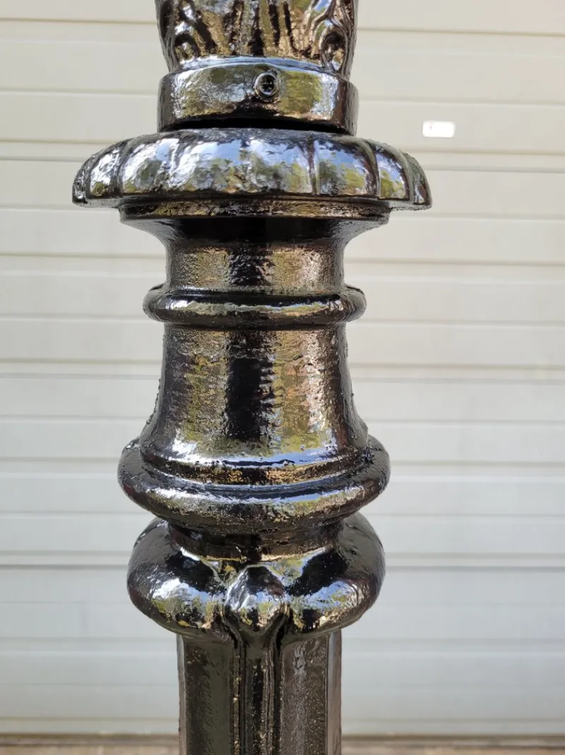 Pamono Cast Iron Lamp with Square Cast Iron Lantern> Garden Lighting