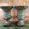 Outlet Pamono Cast Iron Medici Vases, 1864, Set of 2