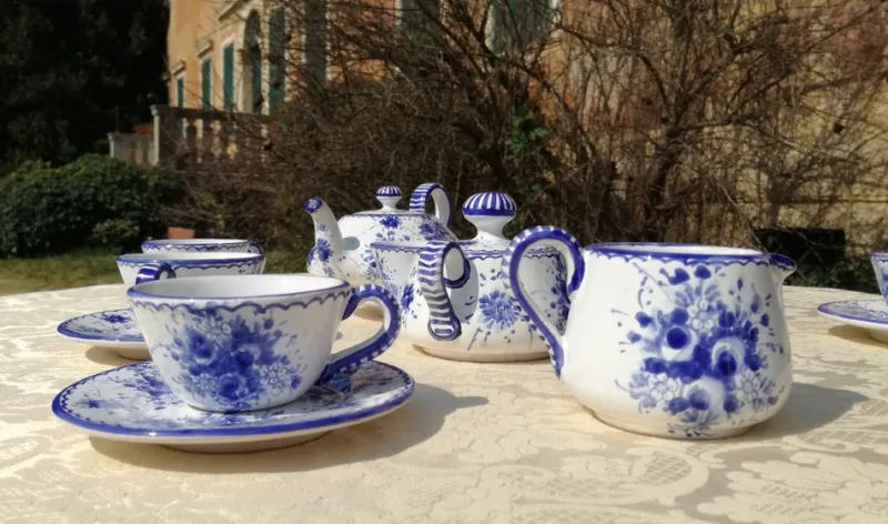 Pamono Castelli Artistic Ceramic Service, Set of 17> Coffee & Tea Service