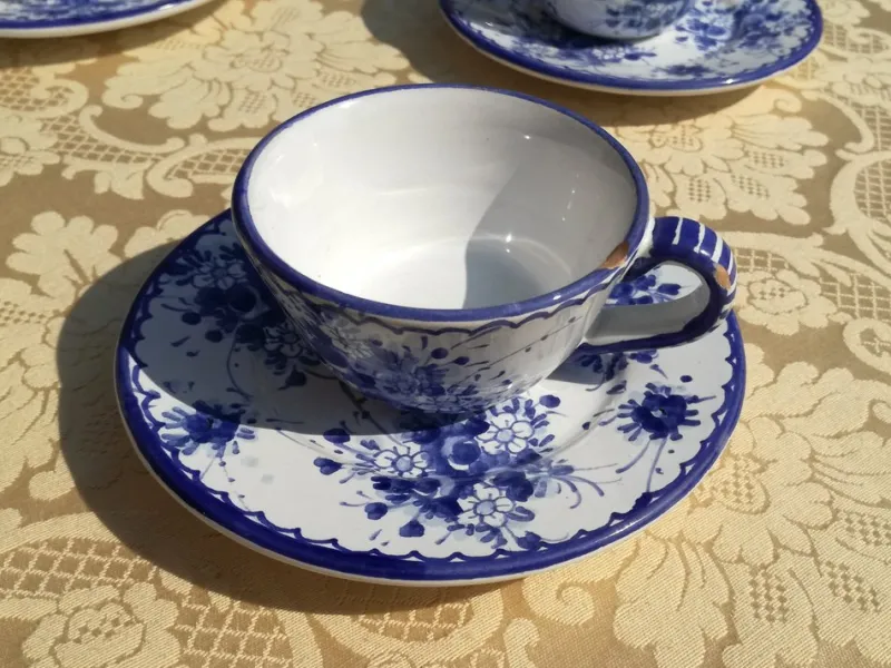 Pamono Castelli Artistic Ceramic Service, Set of 17> Coffee & Tea Service