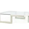 Best Pamono Castile Coffee Table in Sandstone with Inset Glass by Joaquín Moll for Meddel