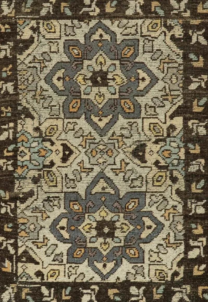 Outlet Pamono Caucasian Style Rug in Blue with Geometric Medallions from R&K Principal Jahanshah Nazmiyal