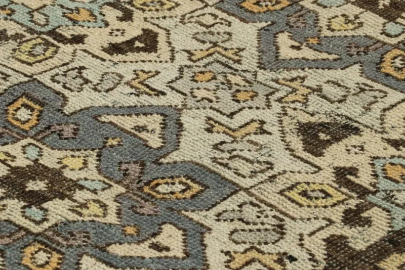 Outlet Pamono Caucasian Style Rug in Blue with Geometric Medallions from R&K Principal Jahanshah Nazmiyal
