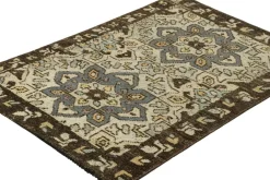 Outlet Pamono Caucasian Style Rug in Blue with Geometric Medallions from R&K Principal Jahanshah Nazmiyal
